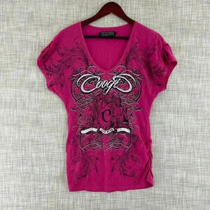 Coogi t-shirt Top Womens L pink 3871
